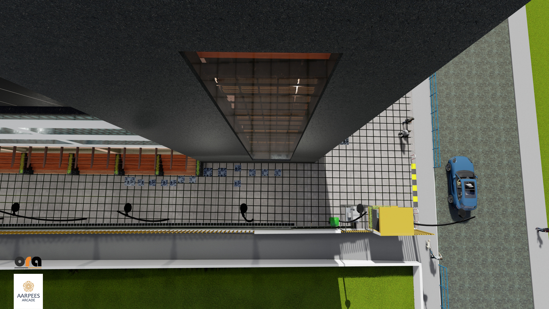 Aarpees Arcade — Aerial Entry