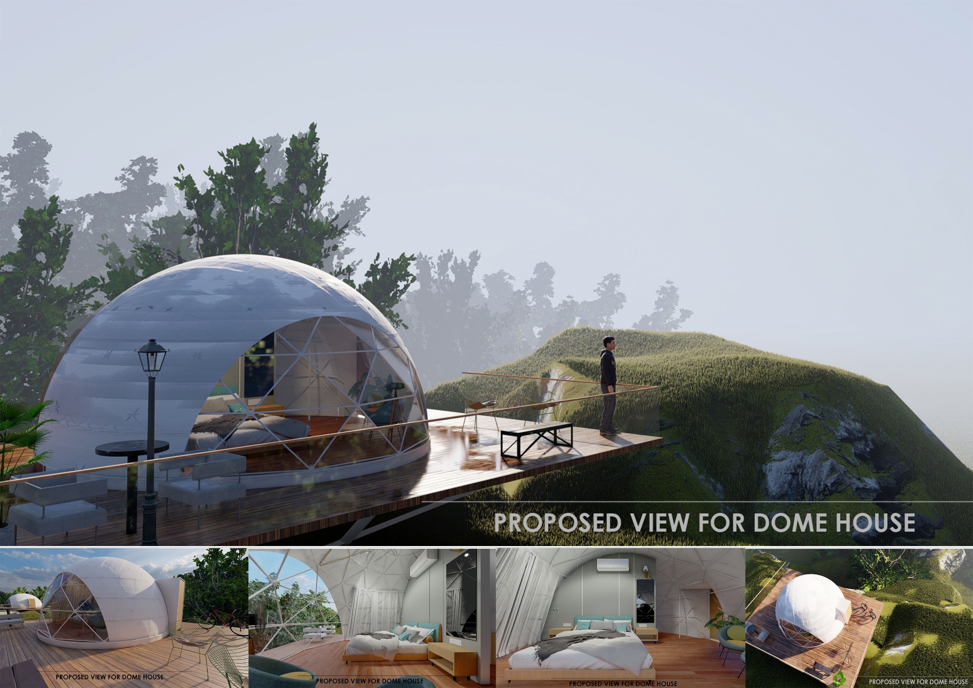 Dome House — Hillside Overview